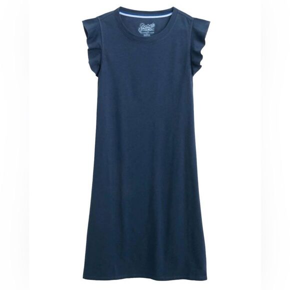 Southern Tide Mikala Sun Farer In Navy Ruffle Sleeve Dress Size S - Picture 1 of 13